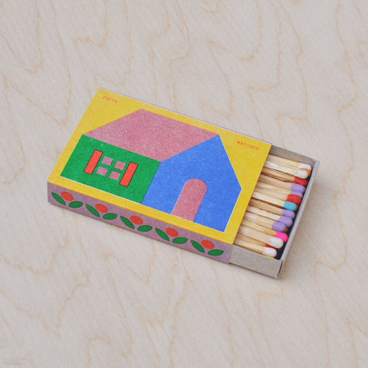 "House" Matchbox, Risograph Printed