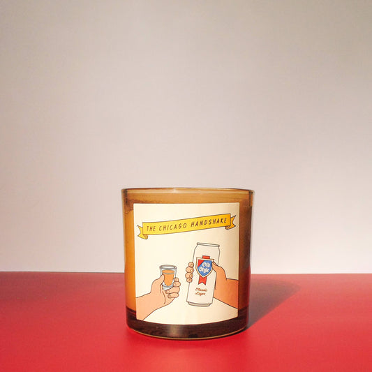 Chicago Handshake Candle, Malort inspired scent