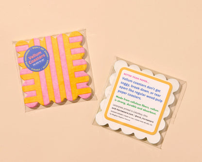 Riviera Letterpress Vellum Coaster Set
