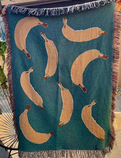 Banana print blanket